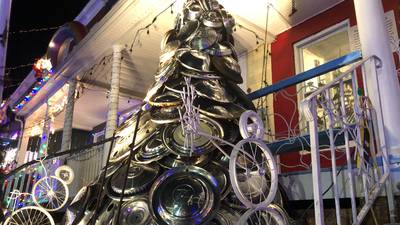 Hampden artist Jim Pollock, known for hubcap Christmas tree and fanciful metal art, dies