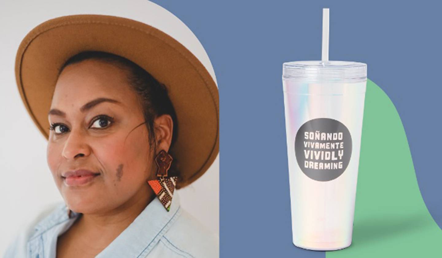 Jen White-Johnson, a Baltimore-based artist, designed a tumbler ($10) and a now sold out t-shirt ($13) for the Latino Heritage Month collection at Target.