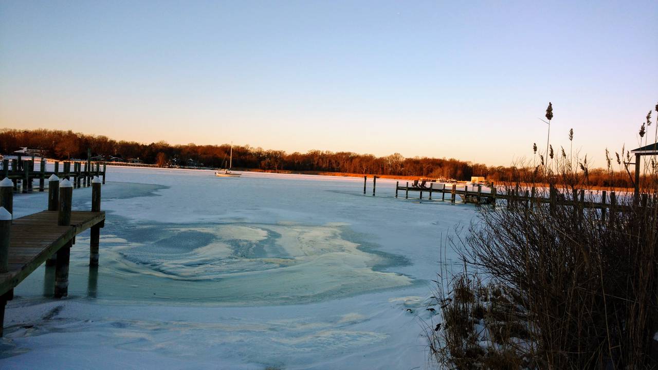 The last big freeze around Annapolis was in 2018 when the polar vortex got out of whack. It covered Fishing Creek with a thick sheet of ice.