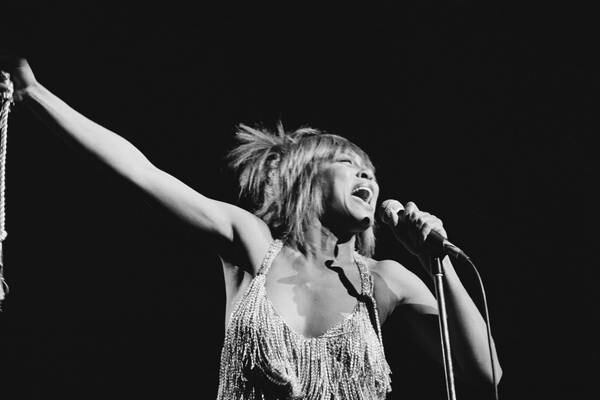 LONDON - 1st APRIL: Tina Turner performs live on stage at Hammersmith Odeon in London in April 1982.