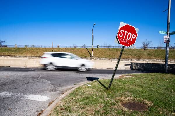 Baltimore is short on poles, complicating installations of new stop signs and speed humps 