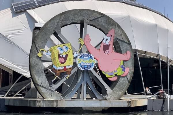 SpongeBob adopts one of Baltimore’s trash wheels 