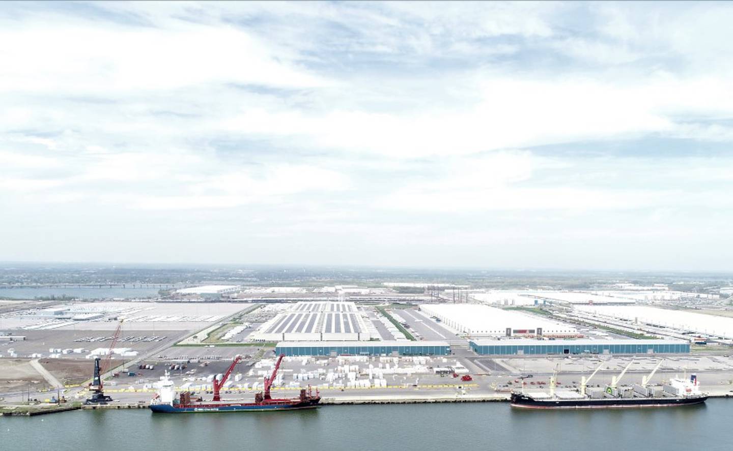 Overview of Tradepoint Atlantic in Sparrows Point, Maryland.