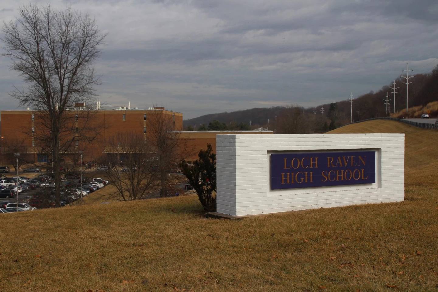 Loch Raven High School sign.