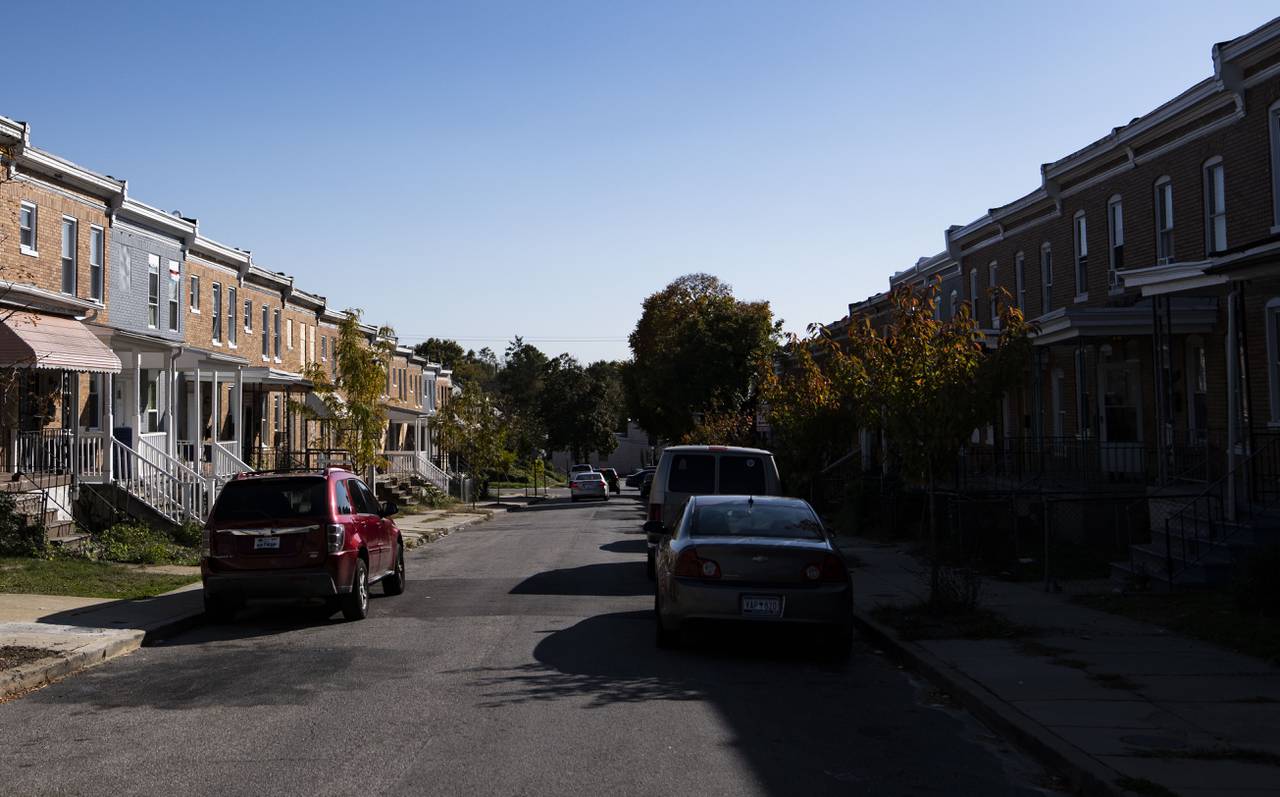 Views of the neighborhood on North Abington Ave in Baltimore, Friday, October 21, 2022.