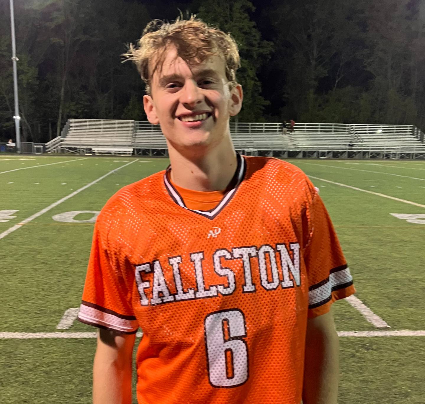 Jacob MacMillan helped Fallston clinch the UCBAC Chesapeake boys lacrosse title Wednesday evening. The junior attack finished with 4 goals and an assist as the Cougars defeated C. Milton Wright in Harford County.