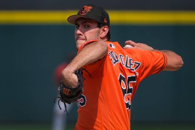 The Orioles’ top pitching pitcher, Grayson Rodriguez, isn’t expected to make the Opening Day roster