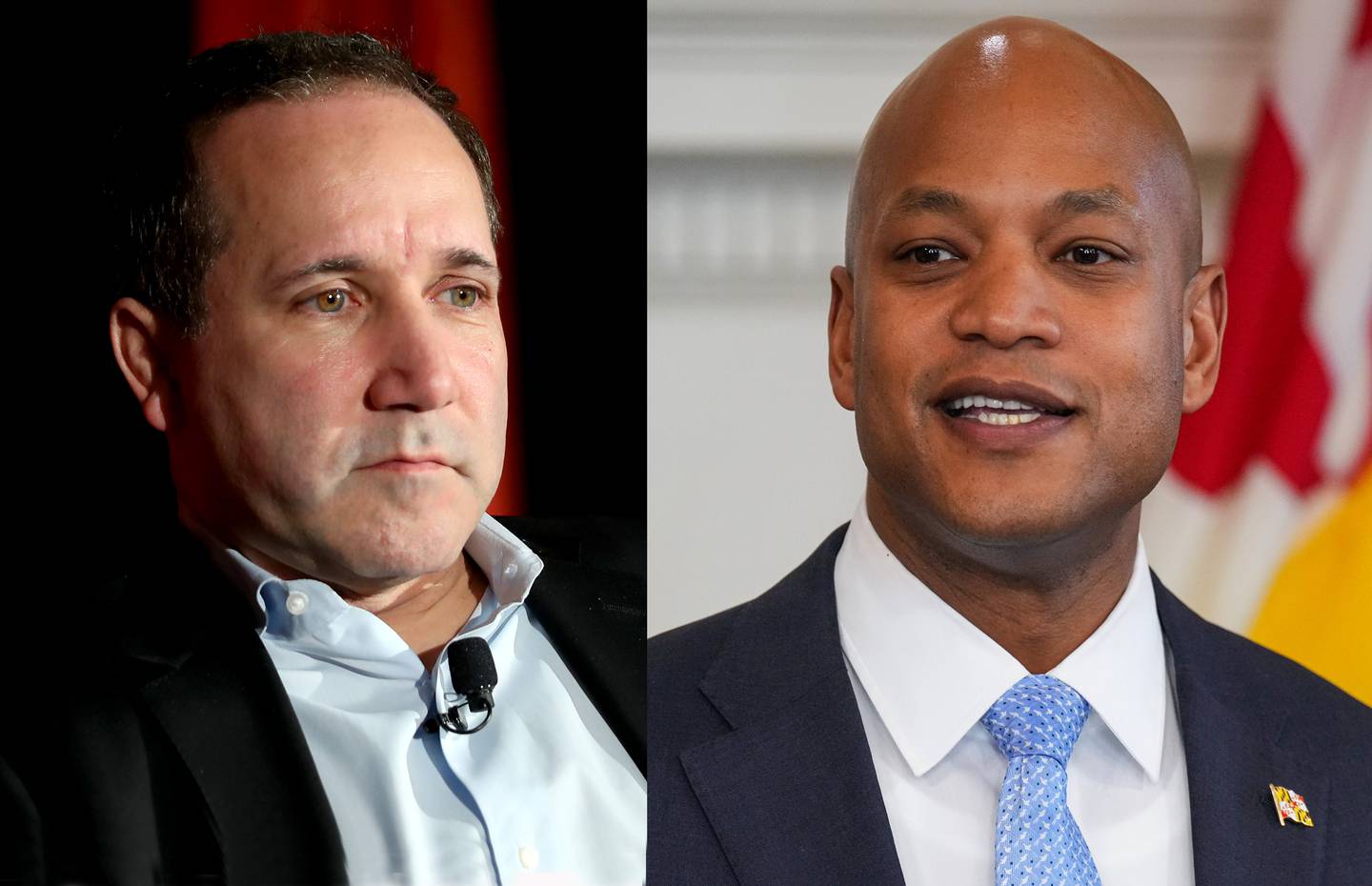 (l) Orioles CEO John Angelos and (r) Maryland Gov. Wes Moore