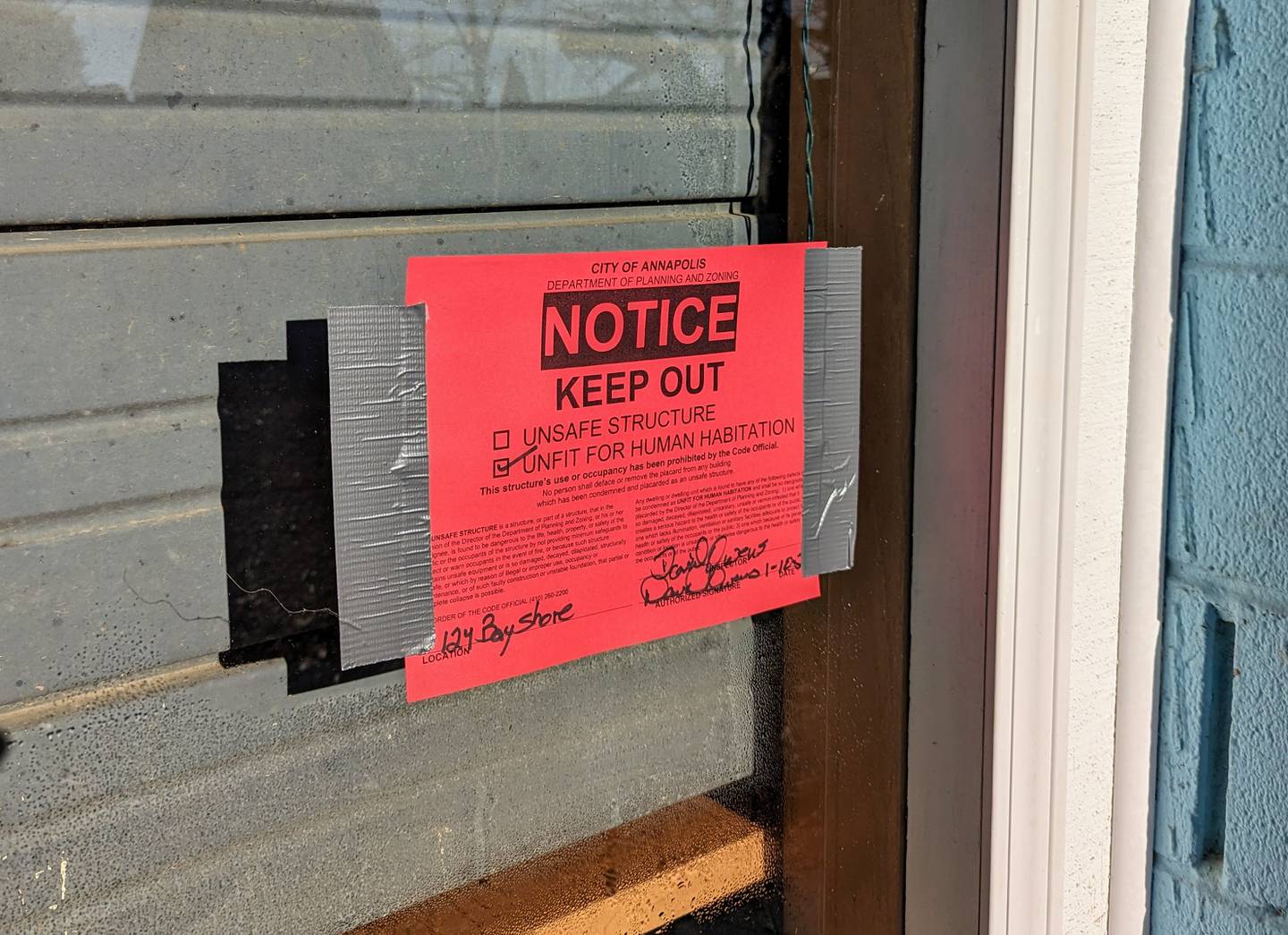 Annapolis issued 17 red notices, declaring buildings unsafe, after a storm surge pushed more than 5 feet of water into low lying areas on Jan. 10.