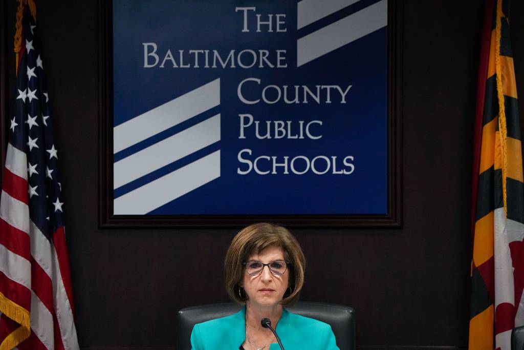 Board Chair Jane Lichter presides over the Baltimore County Public School Board meeting on 12/6/22.