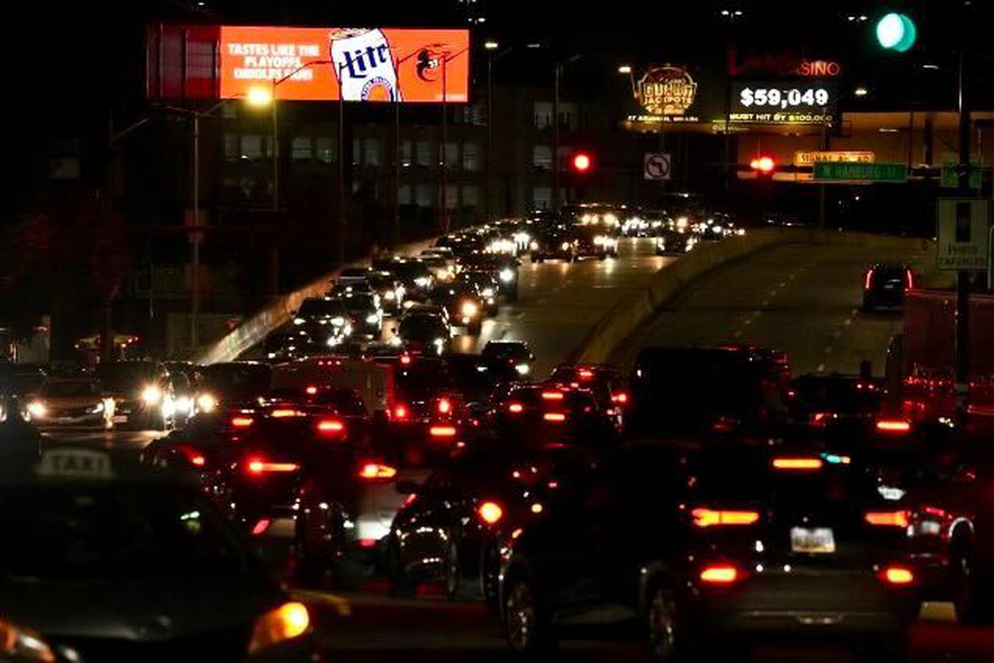 A traffic jam outside M&T Bank Stadium before the Billy Joel-Stevie Nicks concert.