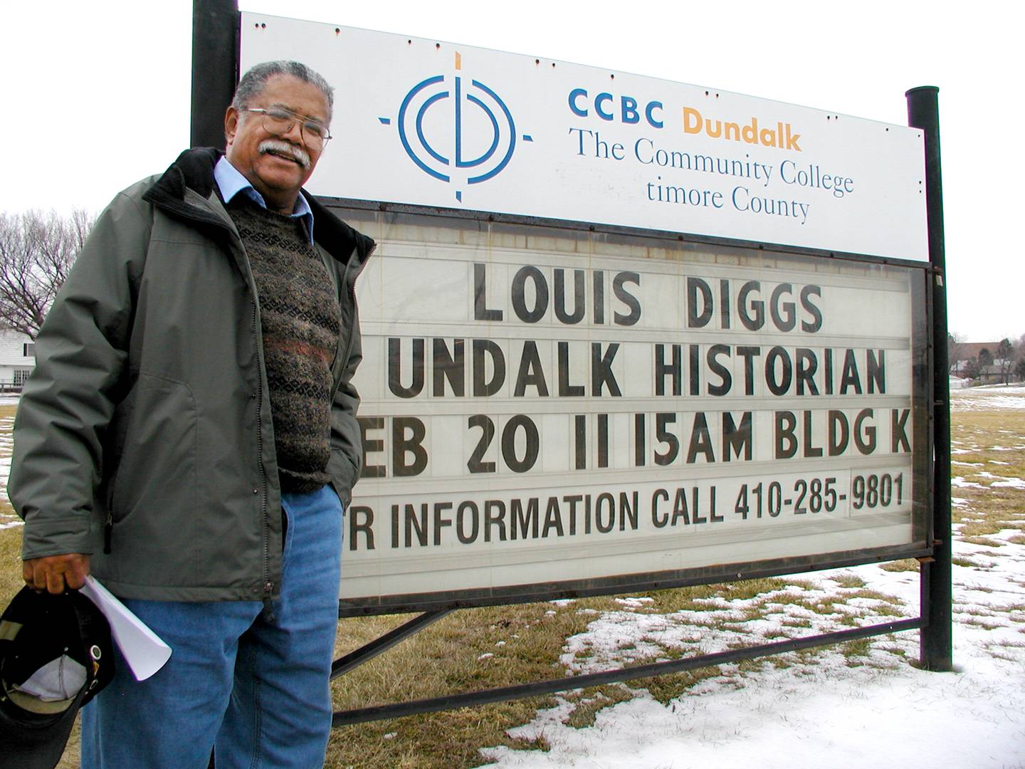 Louis Diggs in 2007 at Community College Baltimore County (CCBC).