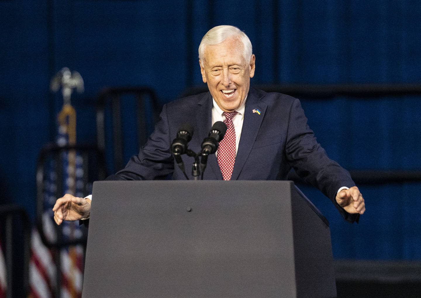 U.S. House Majority Leader Steny Hoyer, speaks at a campaign event in support of gubernatorial candidate Wes Moore at Bowie State University, in Bowie, MD. November 7, 2022.