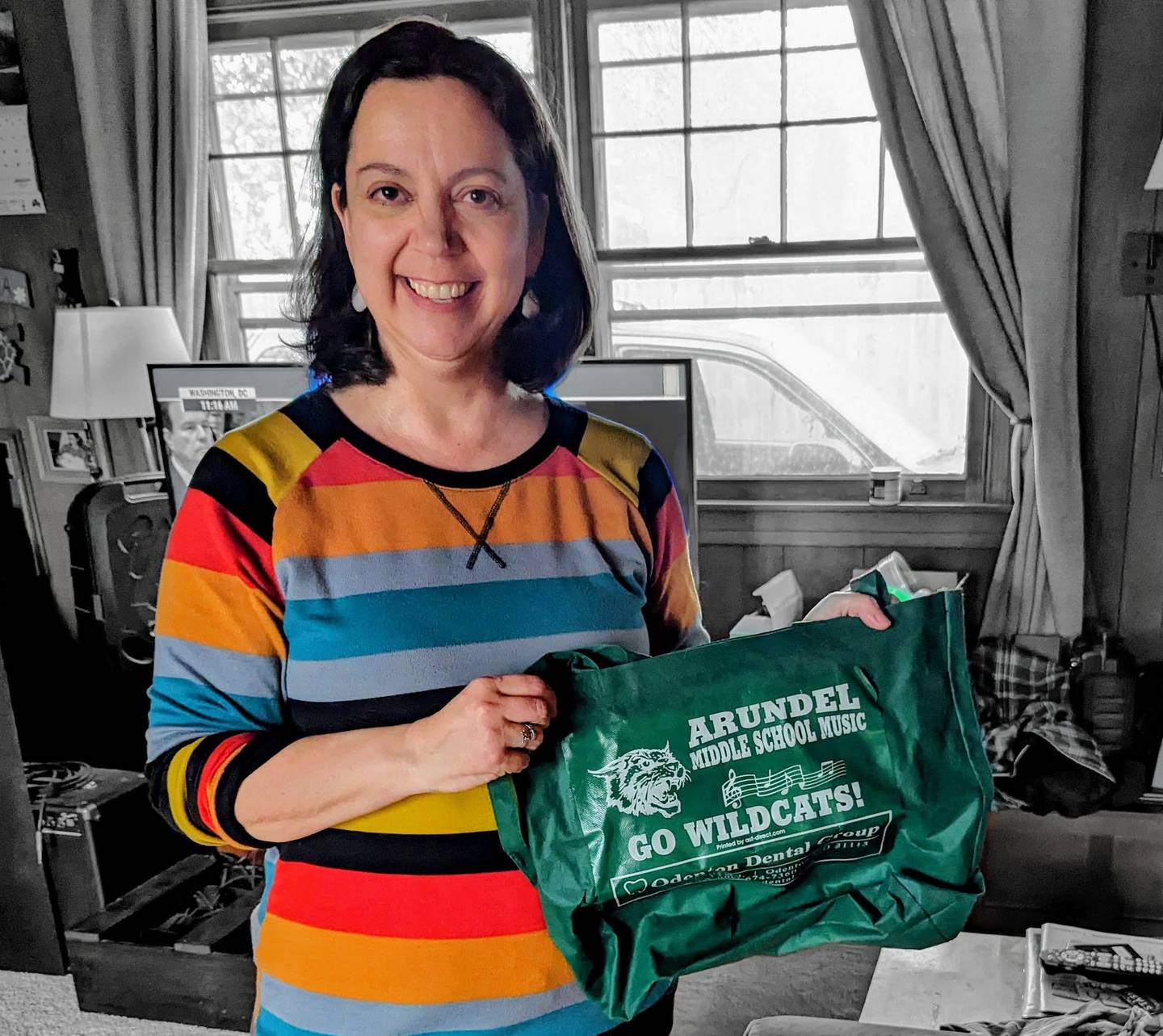 County Councilwoman Lisa Rodvien has a growing collection of reusable bags. A new plastic bag ban in Anne Arundel County means lots of other people will be starting their own.