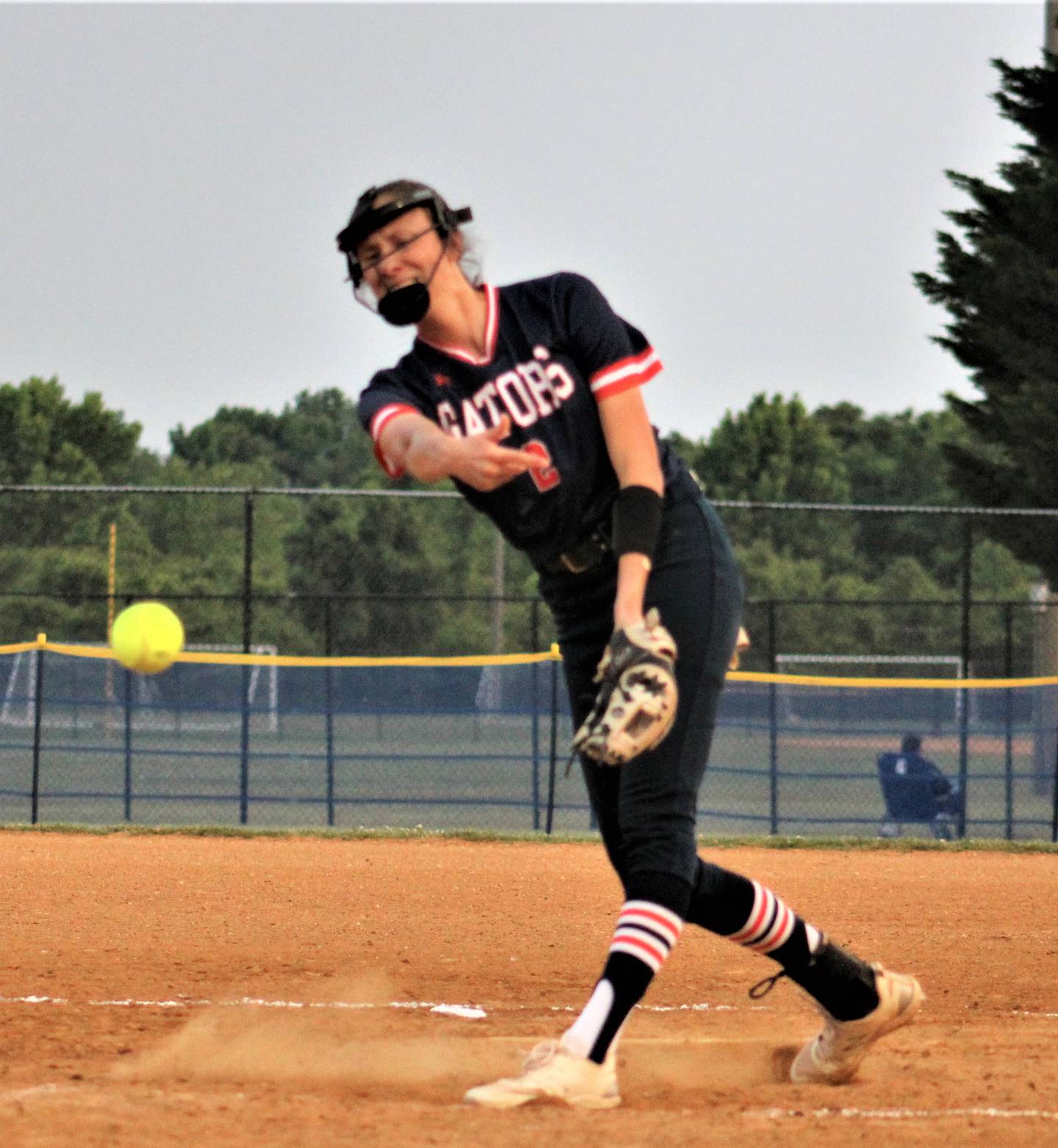 Maggie Frisvold was again domimant for Reservoir softball Tuesday evening. The UMBC recruit pitched a three-hitter and struck out 12 as the top-ranked Gators advanced to the Class 3A state title game with a 4-0 victory over Southern Maryland's Huntingtown in a state semifinal match at Bachmann Park in Glen Burnie.