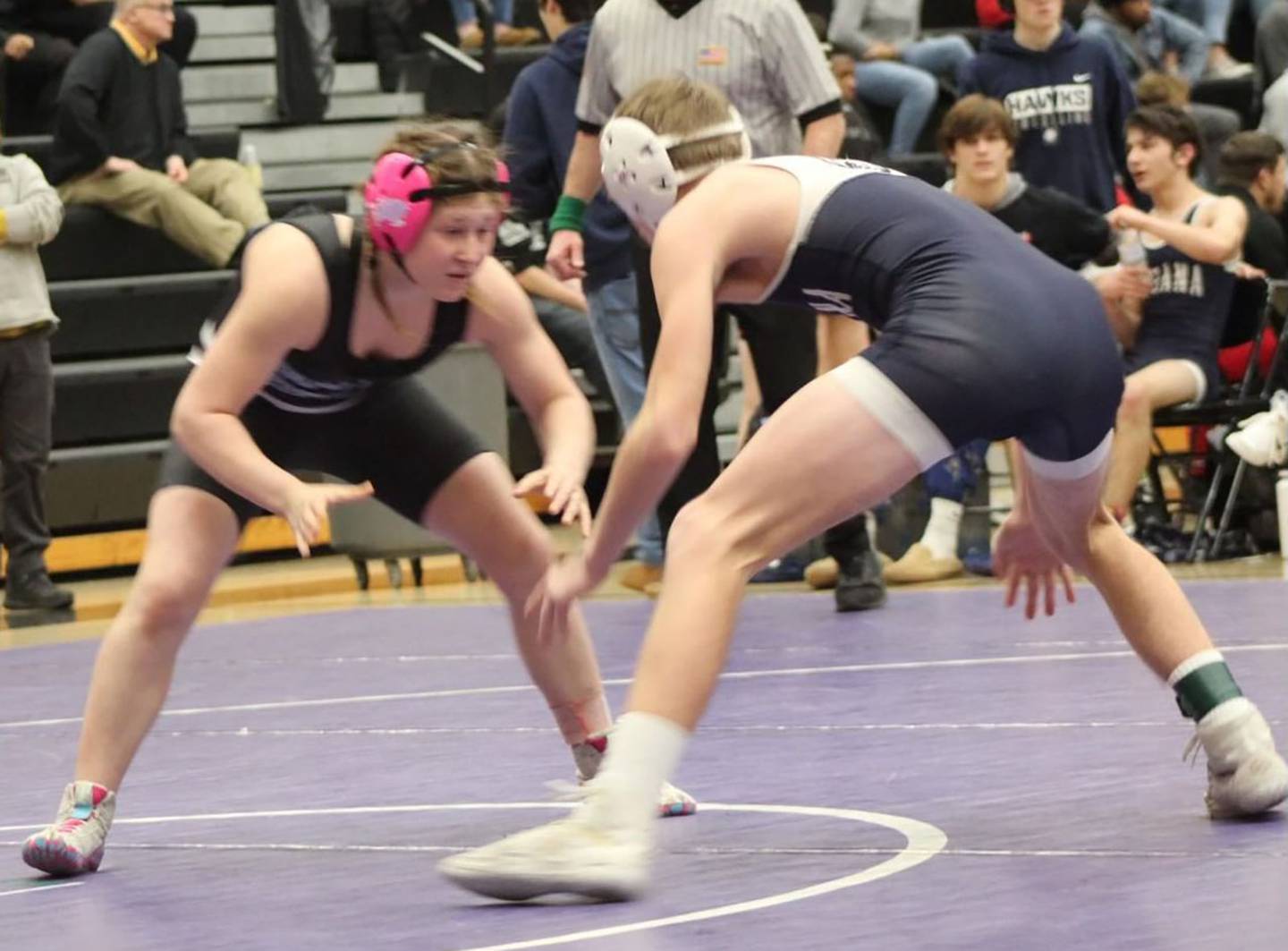 "I've competed against guys since I was little,"said South River's 113-pound senior Alex Szkotnicki (facing), a team captain with a 12-0 record (six pins) in Anne Arundel County and an overall mark of 40-5 (27 pins). Szkotnicki is the No. 1 seed entering the Anne Arundel County Tournament on Feb. 17-18 at Broadneck.