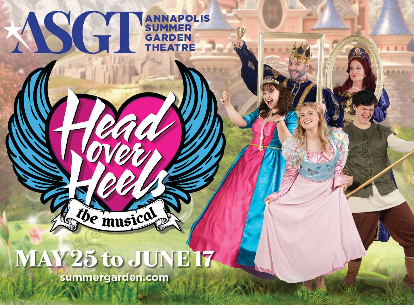 Annapolis Summer Garden Theatre, the city’s oldest running outdoor theater troupe, starts its season Thursday with “Head over Heels,” a new jukebox musical comedy about a royal family on a journey to save their kingdom.