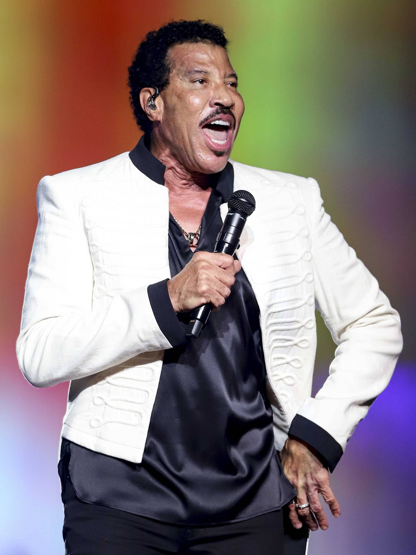 Lionel Ritchie, 74, performs at CFG Bank Arena in Baltimore, MD on August 19, 2023.