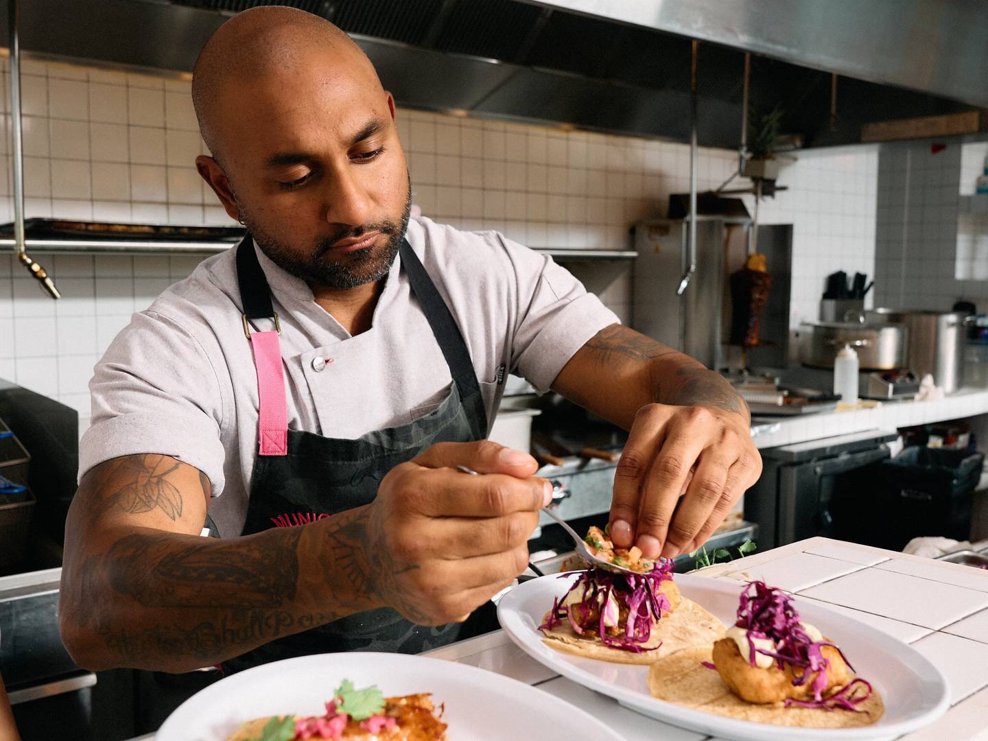 Chef Ashish Alfred, who rose to prominence with Duck Duck Goose in Fells Point, is pictured working in collaboration with Tacombi taqueria.