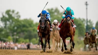 National Treasure wins The Preakness Stakes