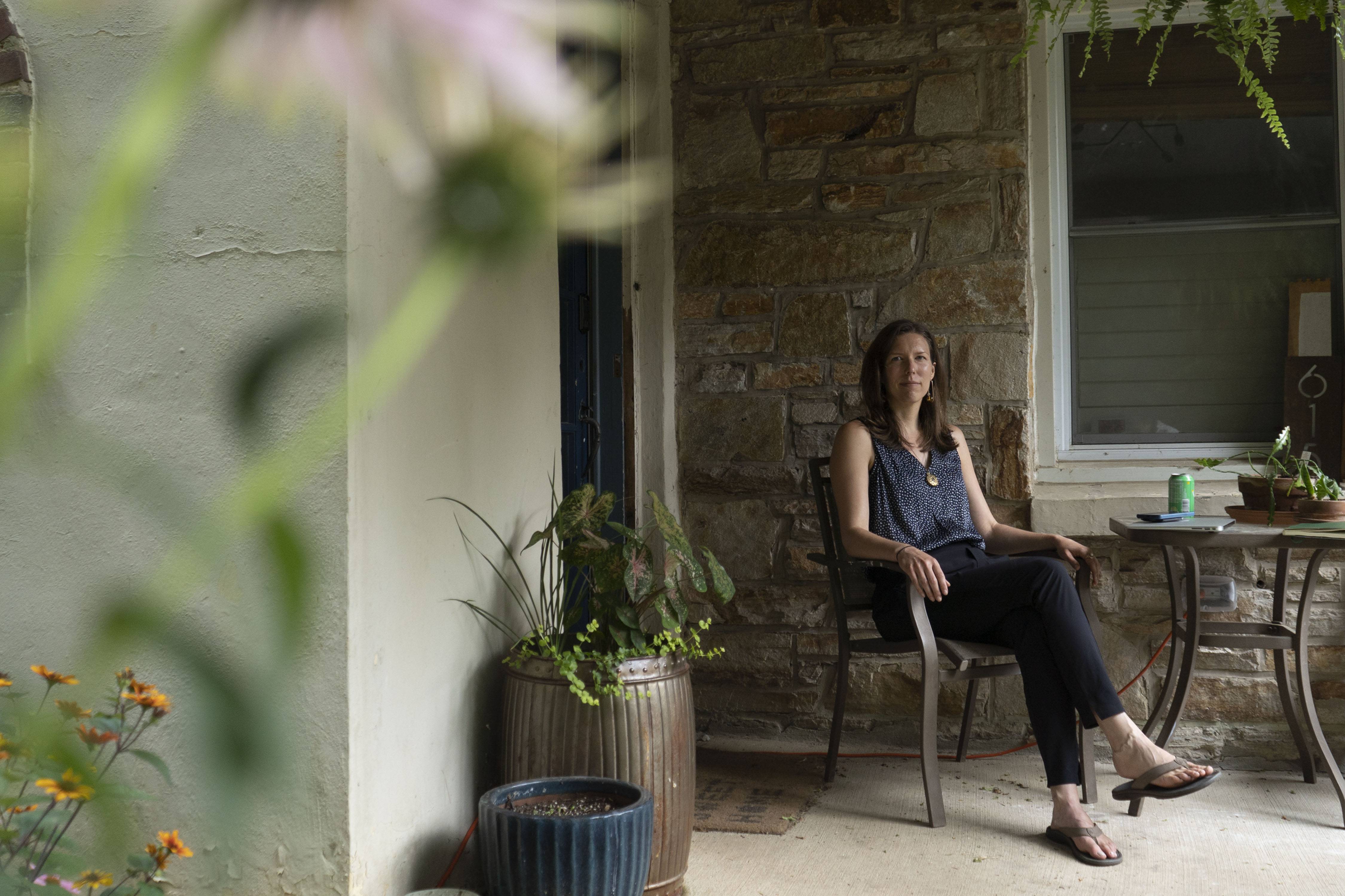Jenny Owens inside her home in Roland Park.