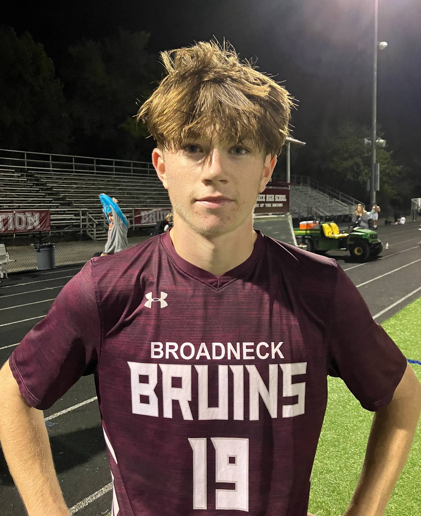Harlan Welsh was the offense for Broadneck boys soccer Thursday evening, scoring both goals in the No. 6 Bruins' 2-1 victory over previously undefeated and fifth-ranked Severna Park in Anne Arundel County.