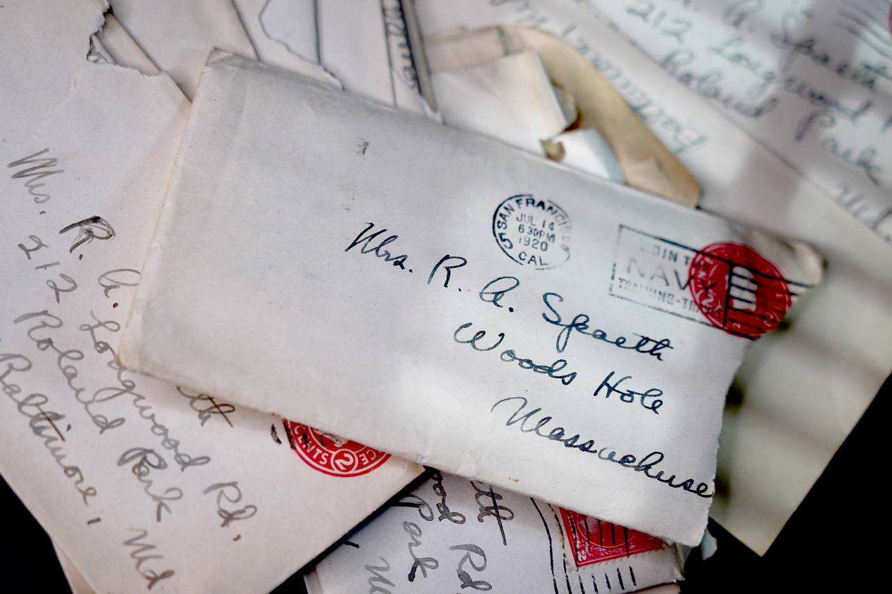 67 letters were found in a wall during a construction job. The letters were addressed to Mrs. R.A. Spaeth.