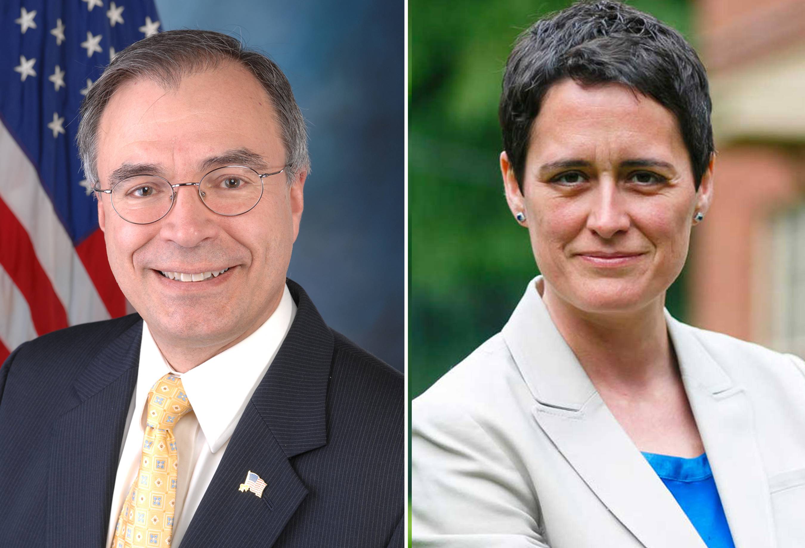 Congressman Andy Harris and Heather Mizeur, 1st District Democratic Congressional candidate..