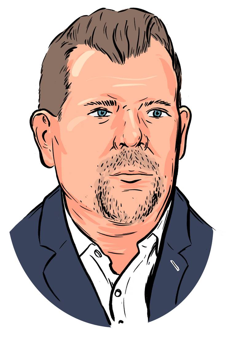 An illustrated portrait of Jay Walsh, the co-founder of ABC Capital Investments.