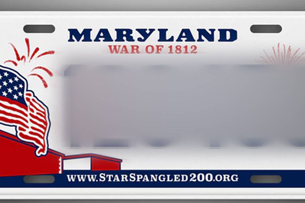 The Maryland 1812 license plate's website license plate leads to Philippines gambling site.