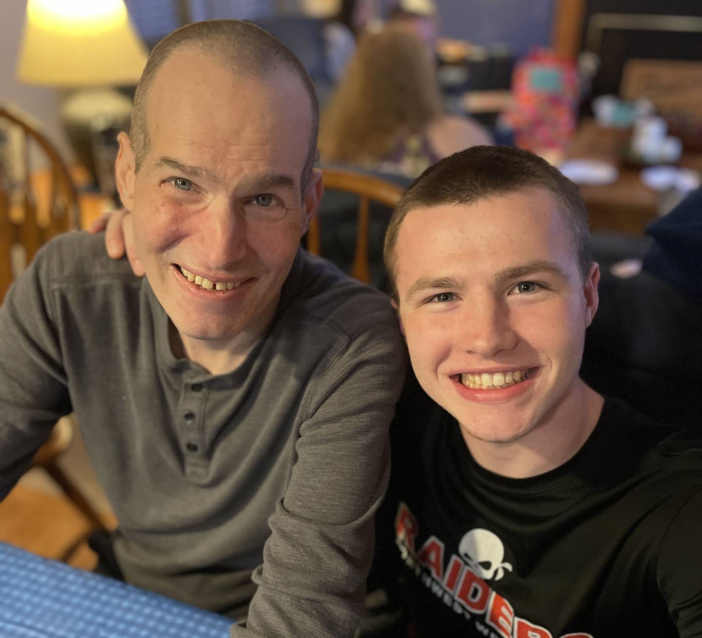 Joel Signor (right) died of colon cancer on Feb. 3 in advance of his son, Fraklnin High senior Justin Signor (right) winning the Baltimore County title at 160-pounds last Saturday at Dundalk High. "I had a very important conversation with my father a year prior," Justin said. "My Dad's diagnosis wasn't going to stop me from going into the tournament."