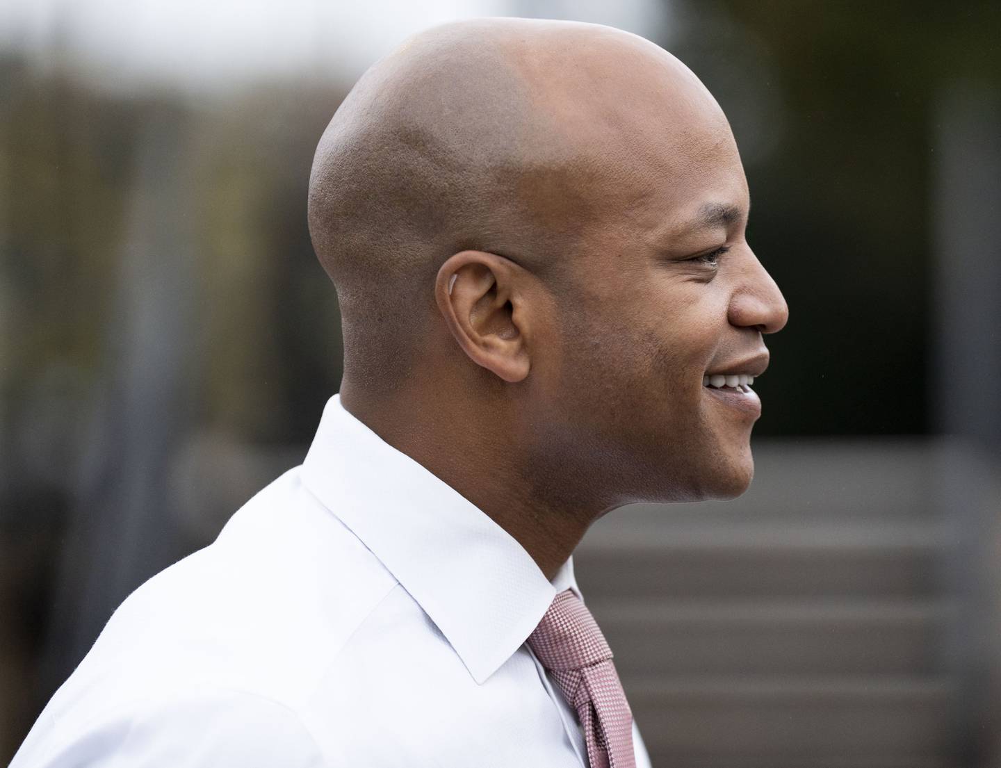 Wes Moore, the Democratic candidate for Maryland governor, makes a visit to the Odenton MARC station, Wednesday, October 26, 2022.