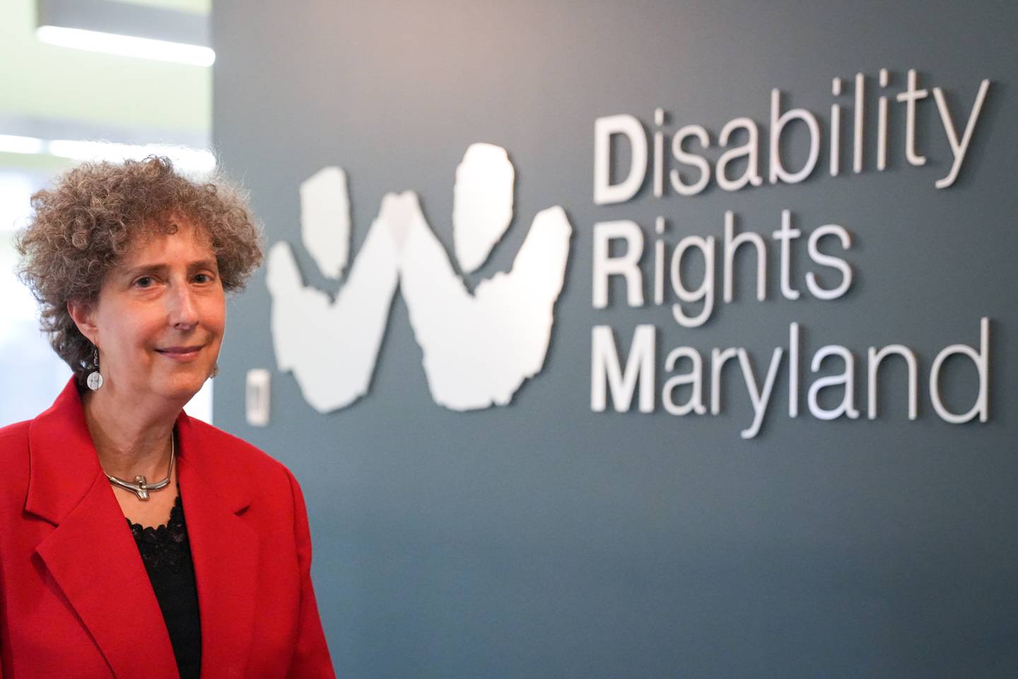 Leslie Margolis, a lawyer for the Disabilities Rights Maryland, sits for a portrait at her office on 8/10/22. Margolis is handling cases of Baltimore County special education students who did not receive the services they need due to staffing shortages.