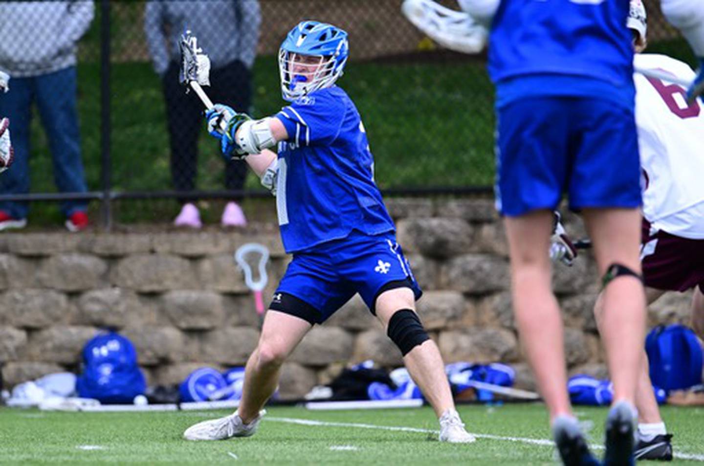Bobby Keane prepares to fire a shot during Tuesday's MIAA A Conference lacrosse match between St. Mary's and Boys' Latin. The Saint senior, who's bound to High Point University, scored five goals as No. 6 St. Mary's defeated the third-ranked Lakers, 10-9, at J. Duncan Smith Field in Roland Park.