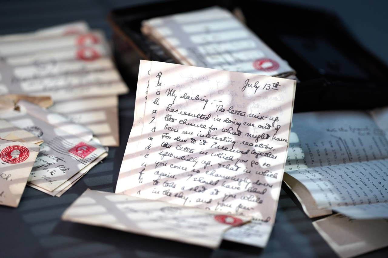 67 letters were found in a wall during a construction job. The letters were addressed to Mrs. R. A. Spaeth.