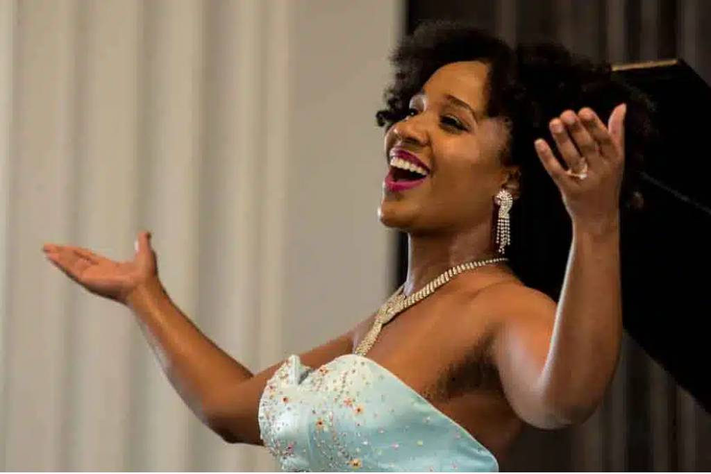 Meroë Khalia Adeeb competes in the Annapolis Opera Vocal Competition in 2017. The 36th annual sing-off takes place on Sunday at Maryland Hall.