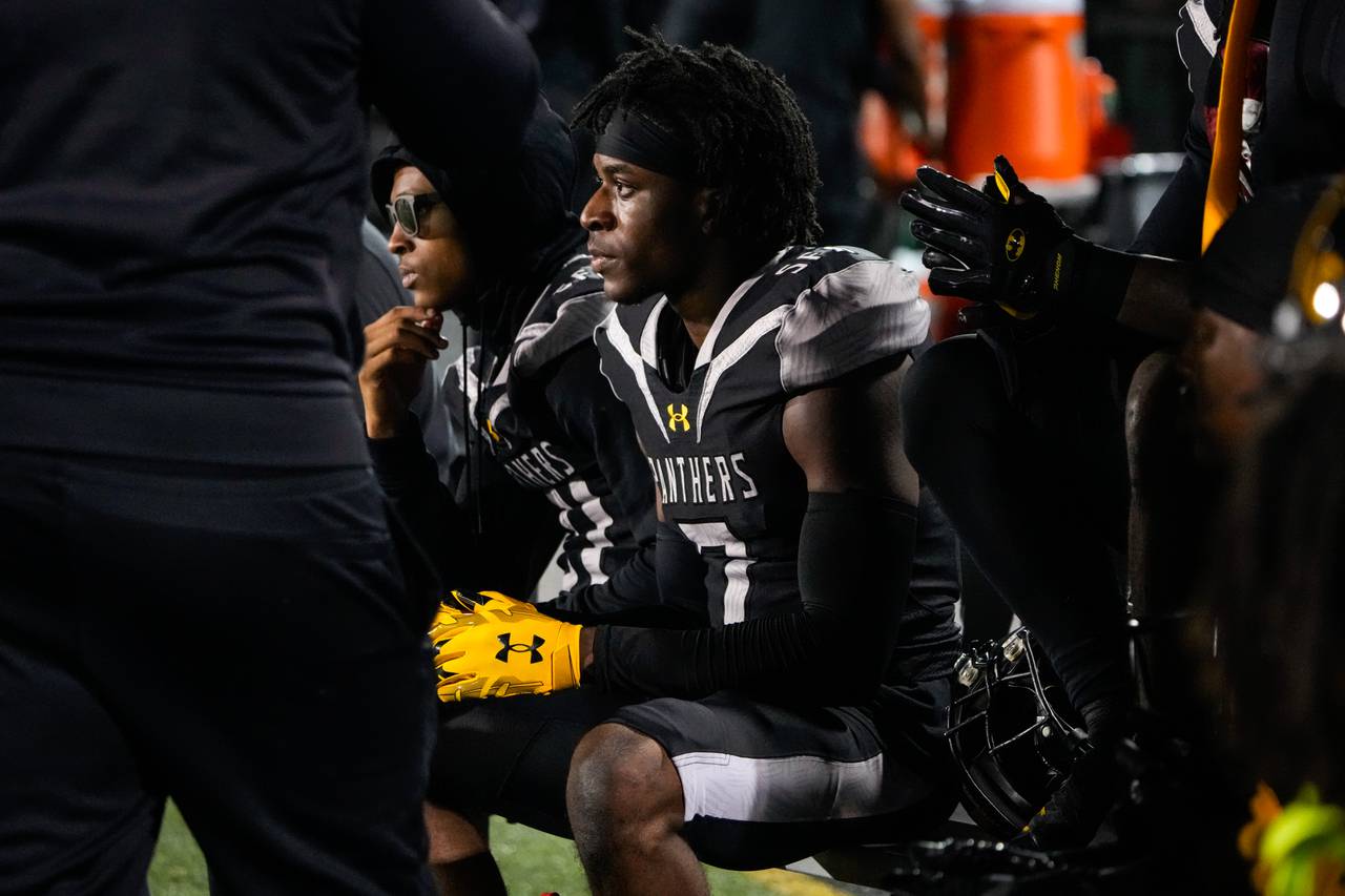 St. Frances cornerback Ify Obidegwu watches the game against Mater Dei at Homewood Field in Baltimore, Md. on Friday, Sept. 22, 2023.
