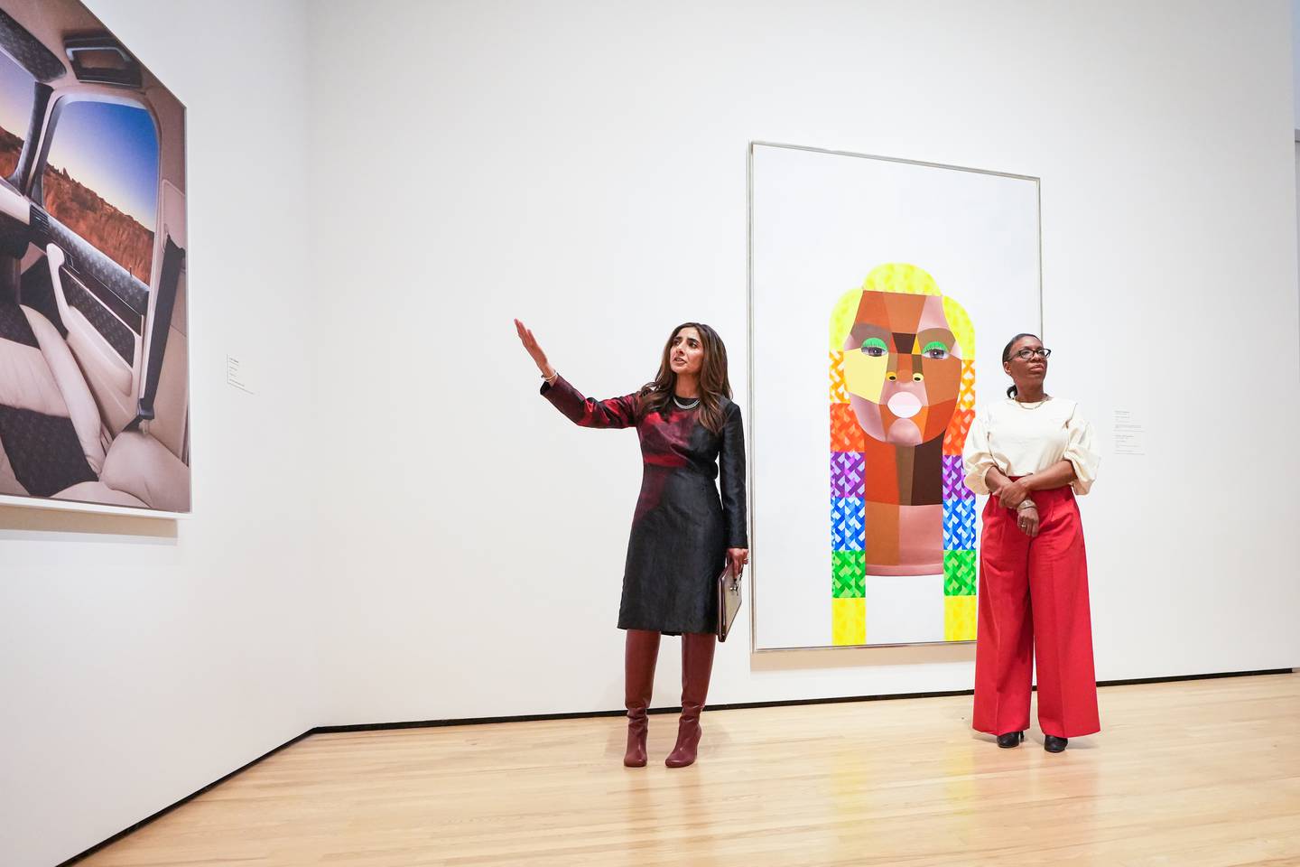 Baltimore Museum of Art curators Asma Naeem and Gamynne Guillotte lead a group through a brand new exhibit called The Culture, March 31, 2023.