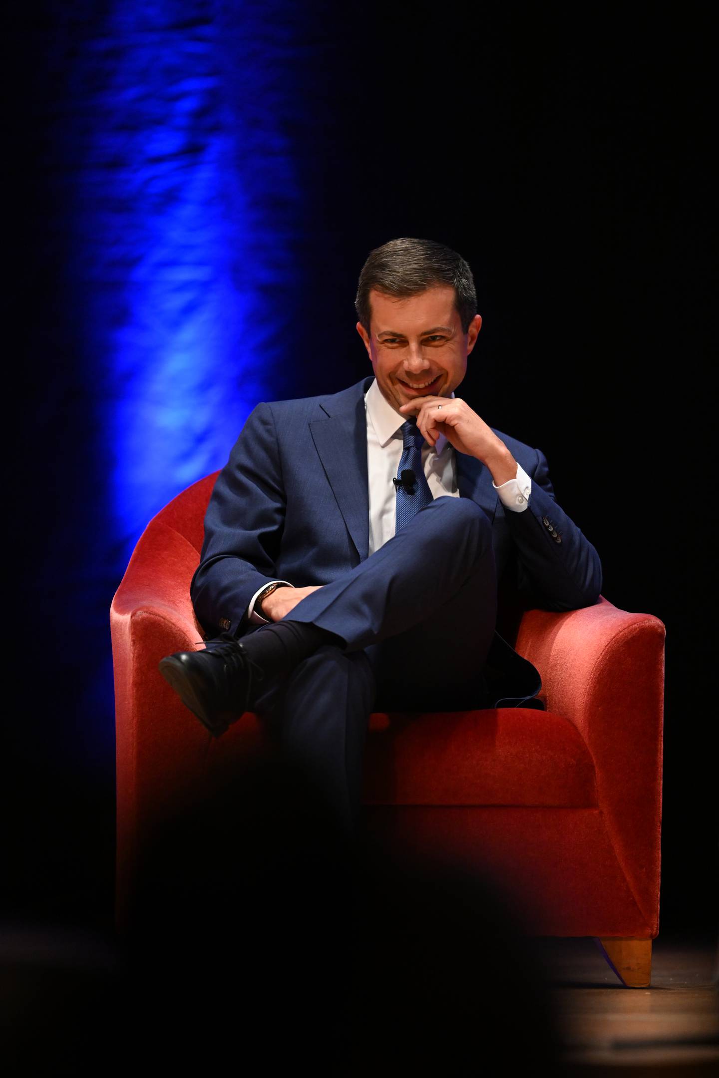 Secretary of Transportation Pete Buttigieg speaks at iMPACT Maryland, a thought leadership conference hosted by The Baltimore Banner on Tuesday, Oct.10, 2023, in Baltimore.