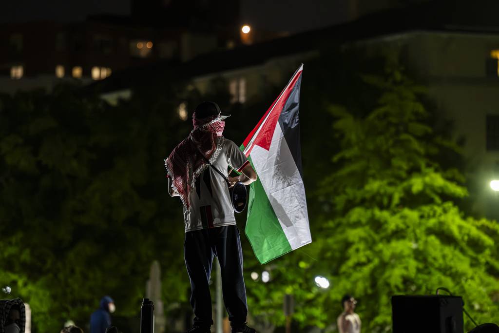 The proposal from the Hopkins Justice Collective Palestine Solidarity Encampment calls on Hopkins to divest from specific companies, including Lockheed Martin and General Dynamics.