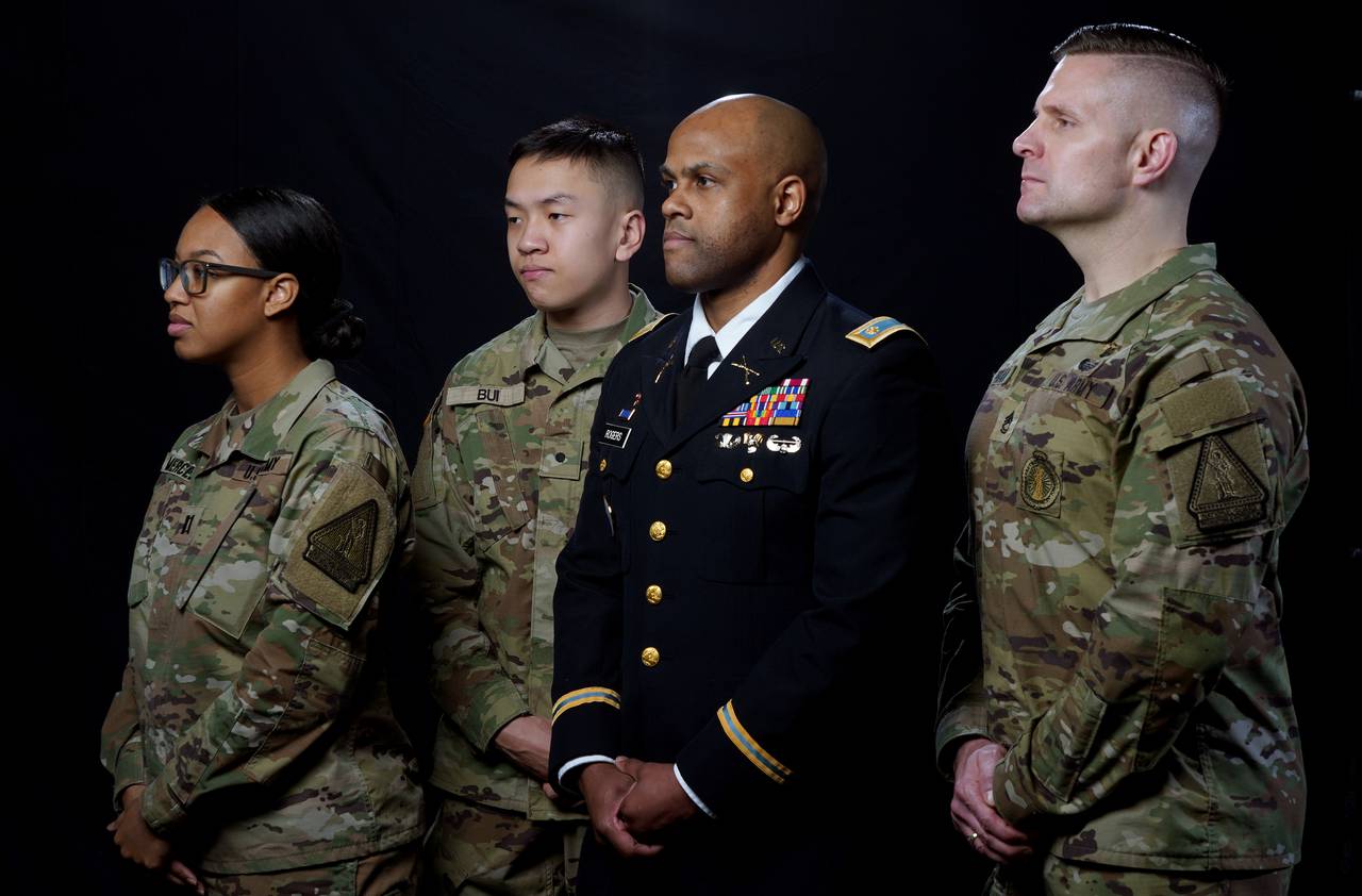 Maryland Army National Guard: CPT. Sylvia Mercedes, CDT Alex Bui,  Maj. Justin Rogers and SFC. John Kauffman.
