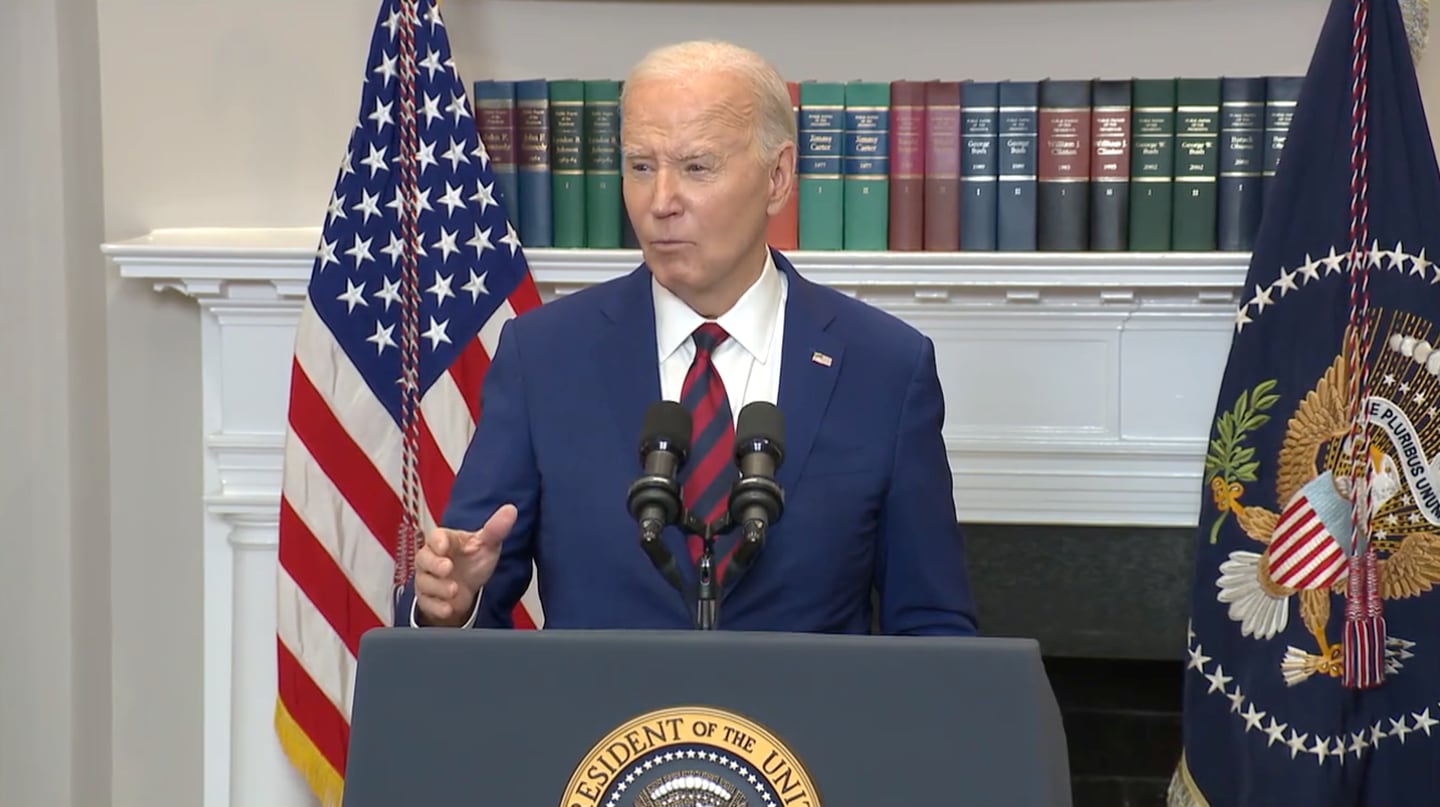 President Joe Biden delivers remarks on the collapse of the Francis Scott Key Bridge.