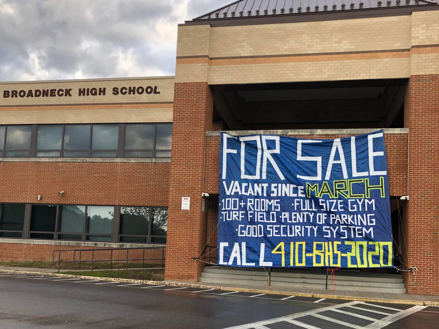 Broadneck High School was listed for sale at the end of the 2019-2020 school year.