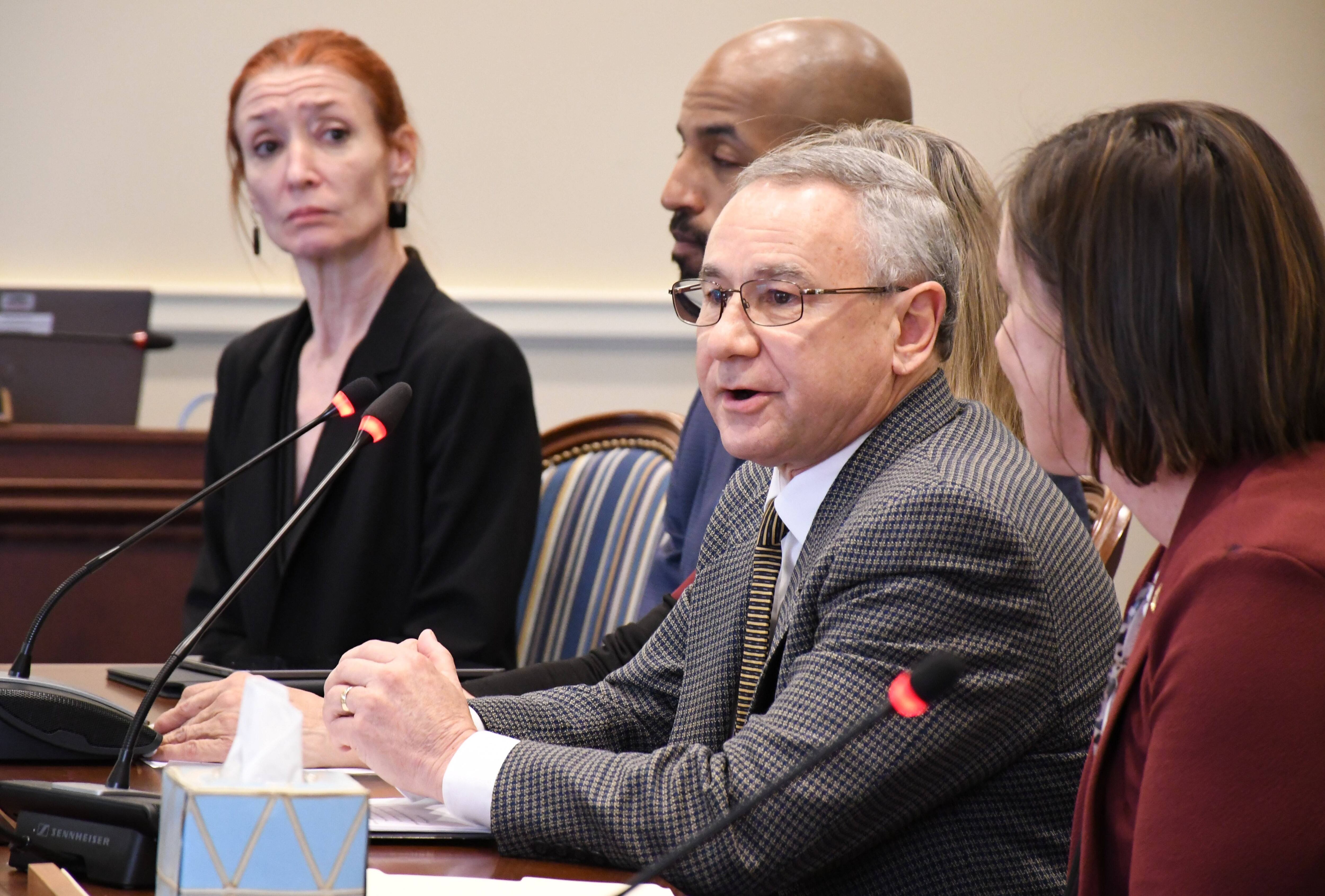 Frank LaPere testifies in favor of the Pava Marie LaPere Act before the Maryland House of Delegates Judiciary Committee in Annapolis on Feb. 6, 2024. The Act is named for his daughter, who was killed in Baltimore in 2023.