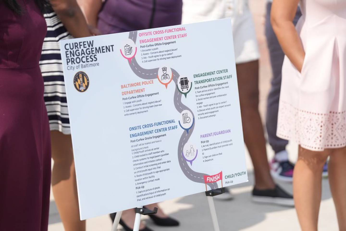 The mayor announced the city's strategy for teen violence this summer, including enforcement of the youth curfew, at a press conference this afternoon on May 24, 2023.