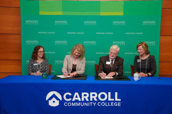 Carroll Community College and McDaniel College to launch a dual admissions agreement next fall