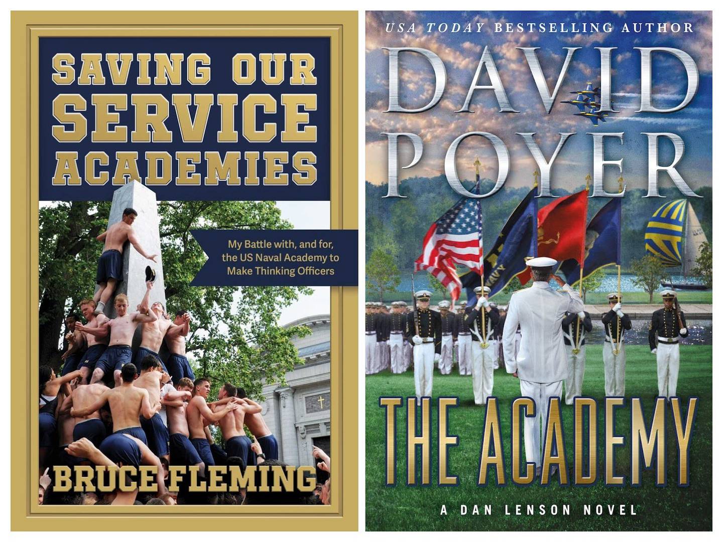Two new books, one a memoir the other the final installment in a long fiction series,  focus on the future of the Naval Academy just as a new superintendent is about to arrive.