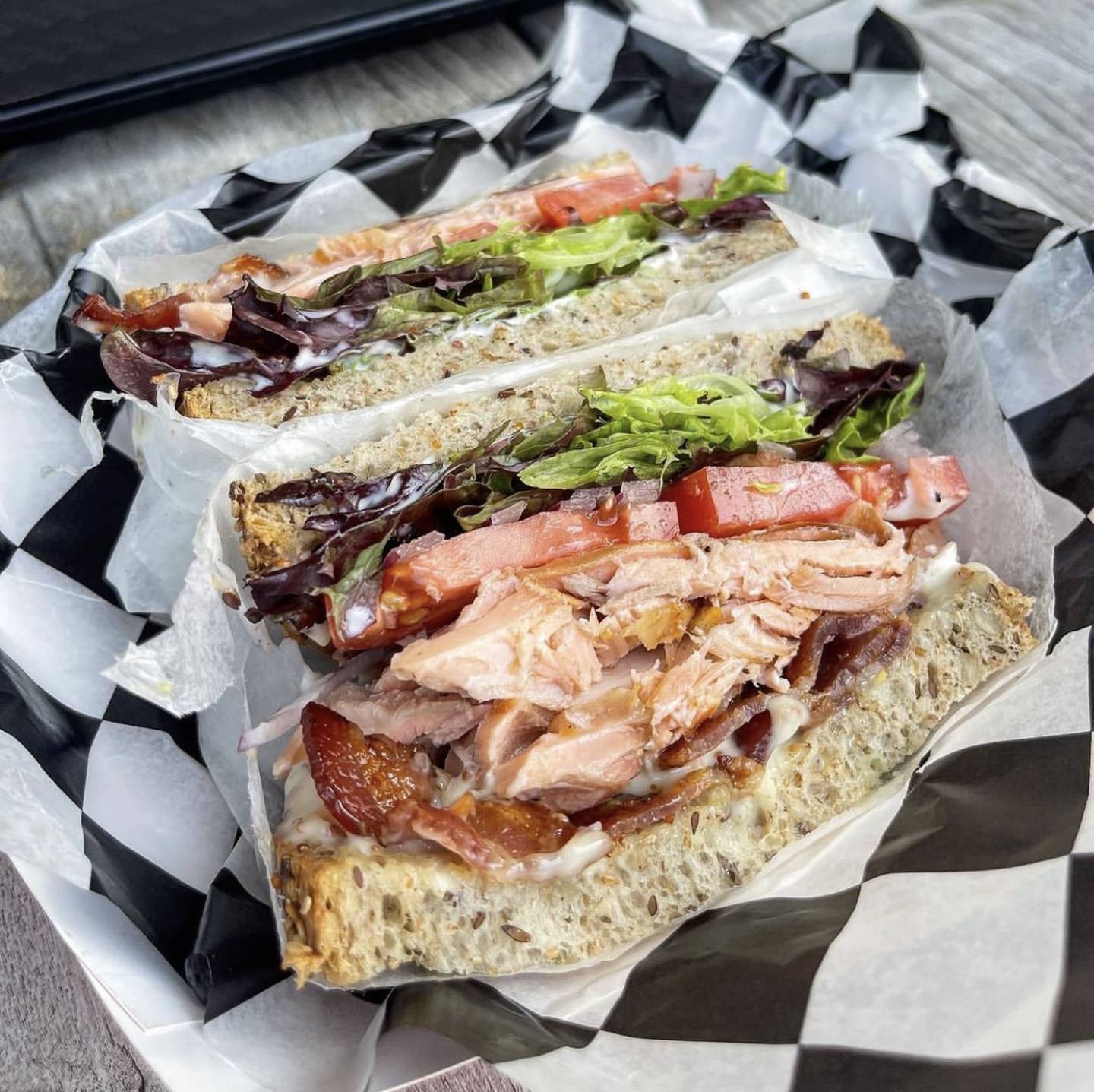 A salmon BLT from Neopol Smokery.