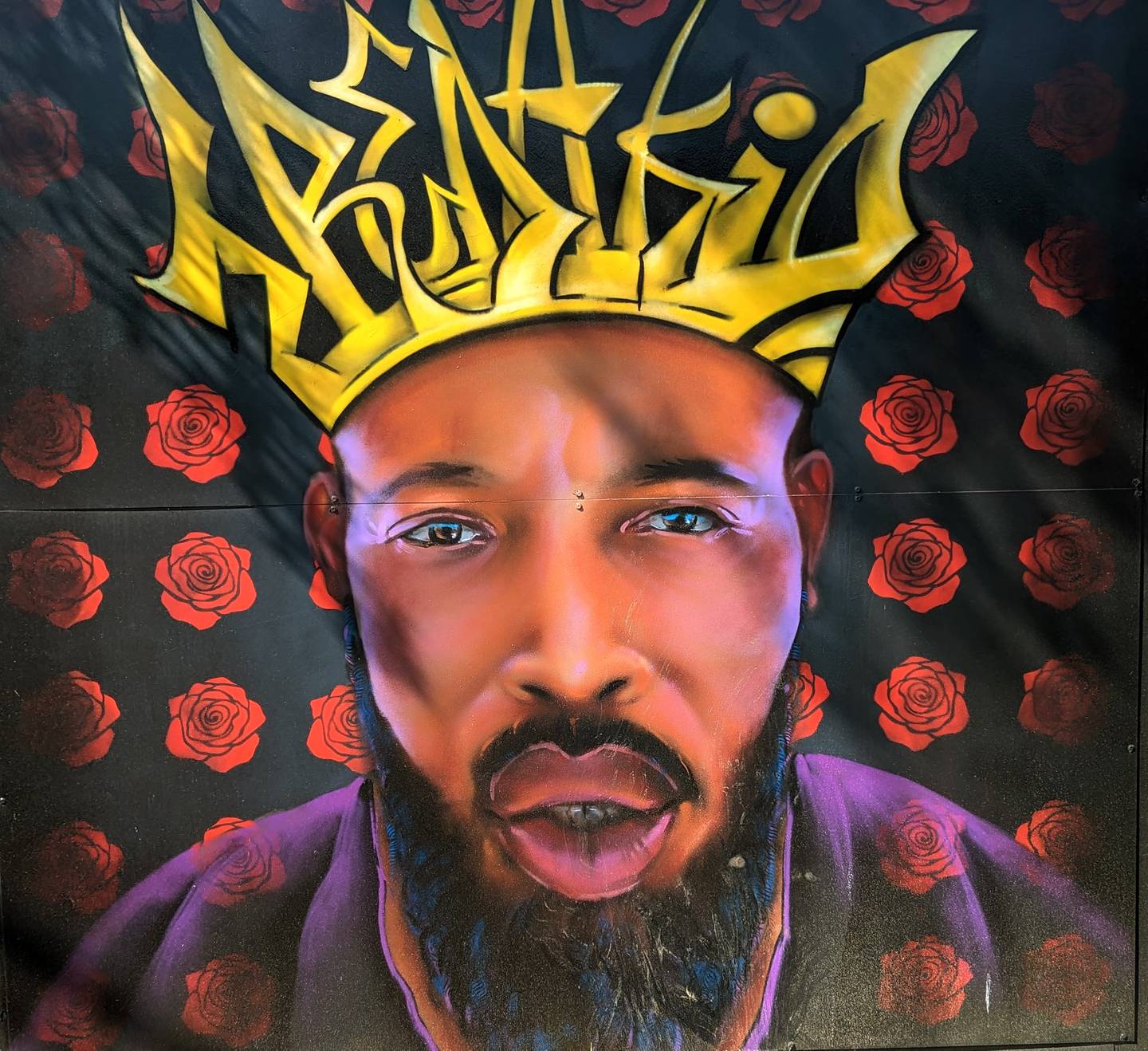 The portrait of Tre Da Kid, painted by Jeff Huntington, is located on Forest Drive near the spot where the Annapolis singer was killed in a drive-by shooting.