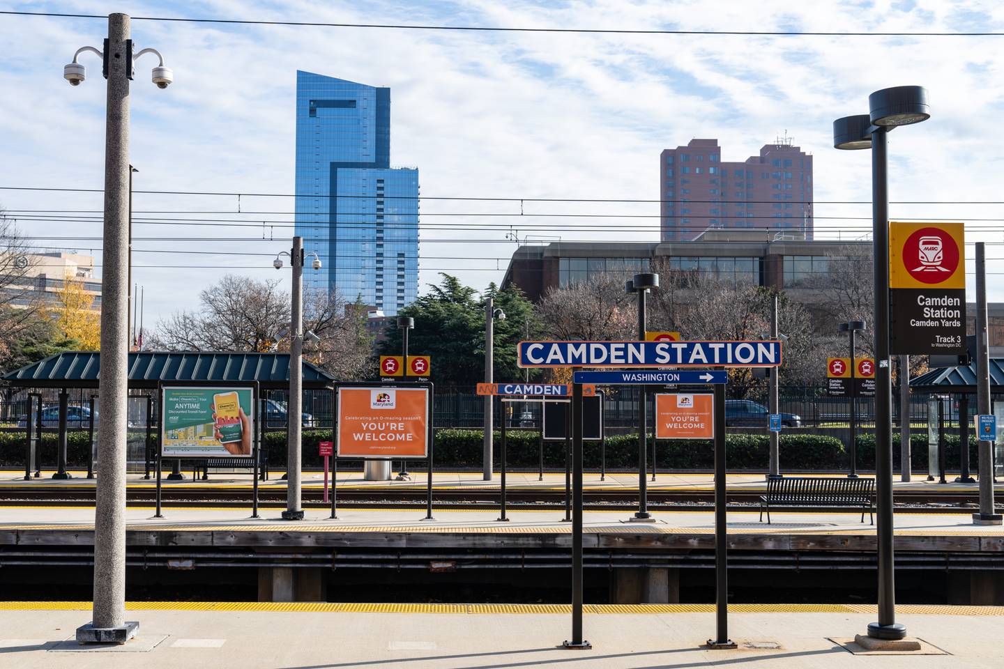An empty Camden Station.